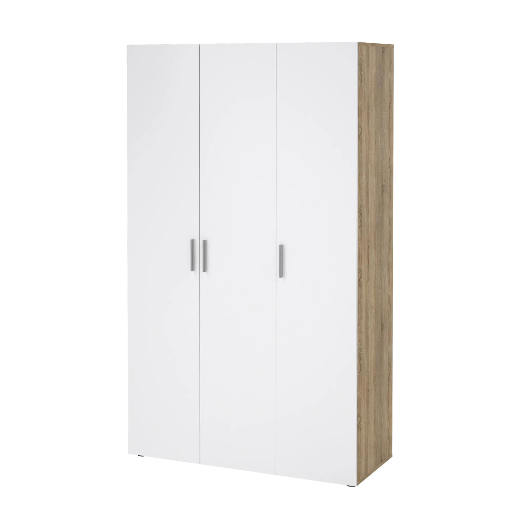 Guardaroba 3 ante Albacore, 50x118 h201 cm, Quercia e Bianco<Dmora Outlet