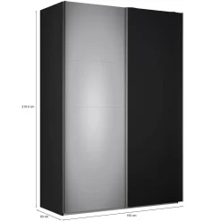 Guardaroba 2 ante Alfano, 60x150 h219 cm,<Dmora Store