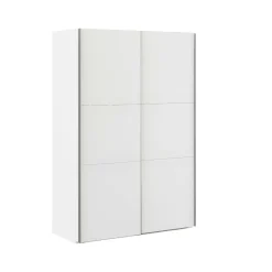 Guardaroba 2 ante Almese, 68x147 h220 cm, Bianco e Grigio<Dmora Flash Sale