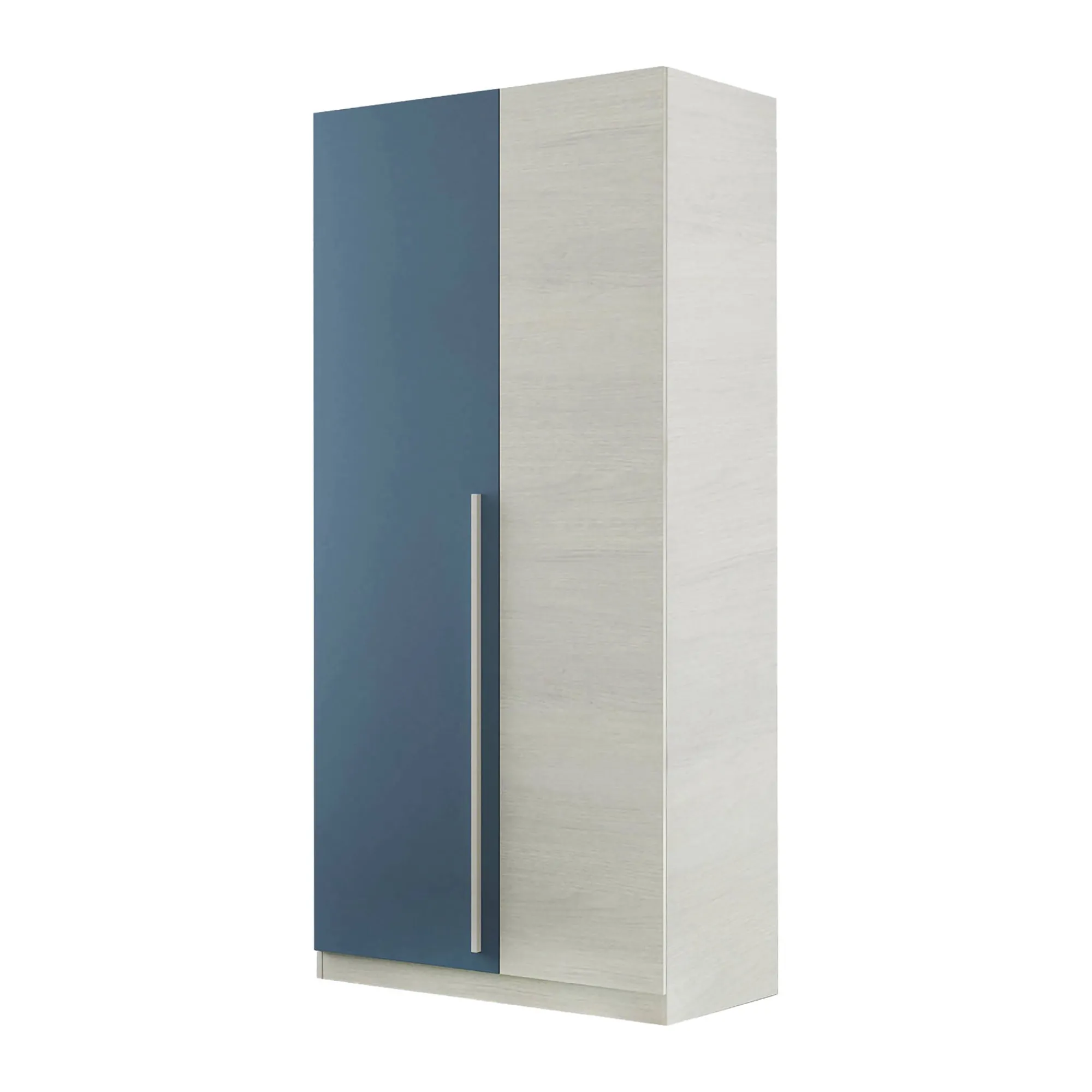 Guardaroba 2 ante Alpine, 90x52h200 cm, Bianco e Blu<Dmora Sale