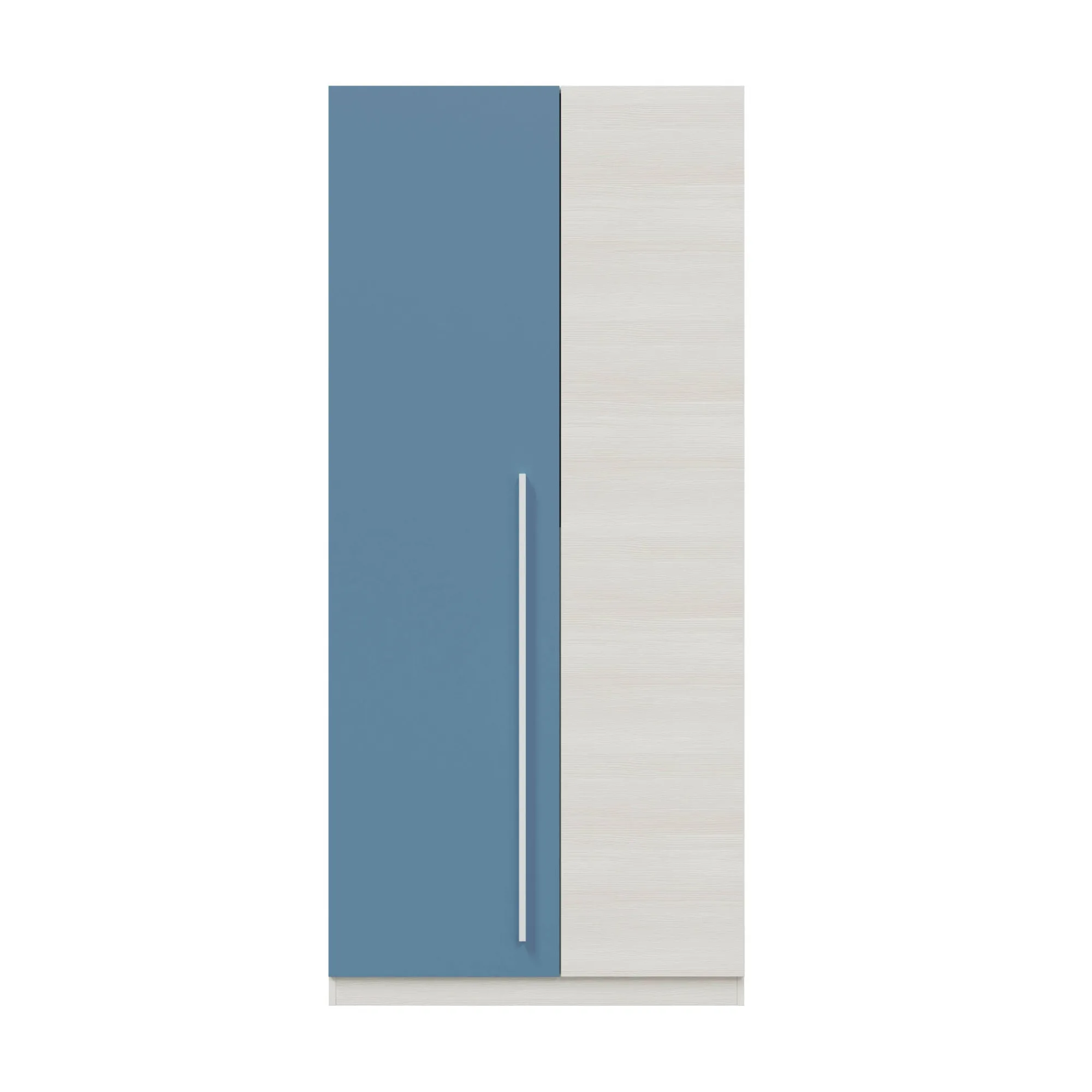 Guardaroba 2 ante Alpine, 90x52h200 cm, Bianco e Blu<Dmora Sale