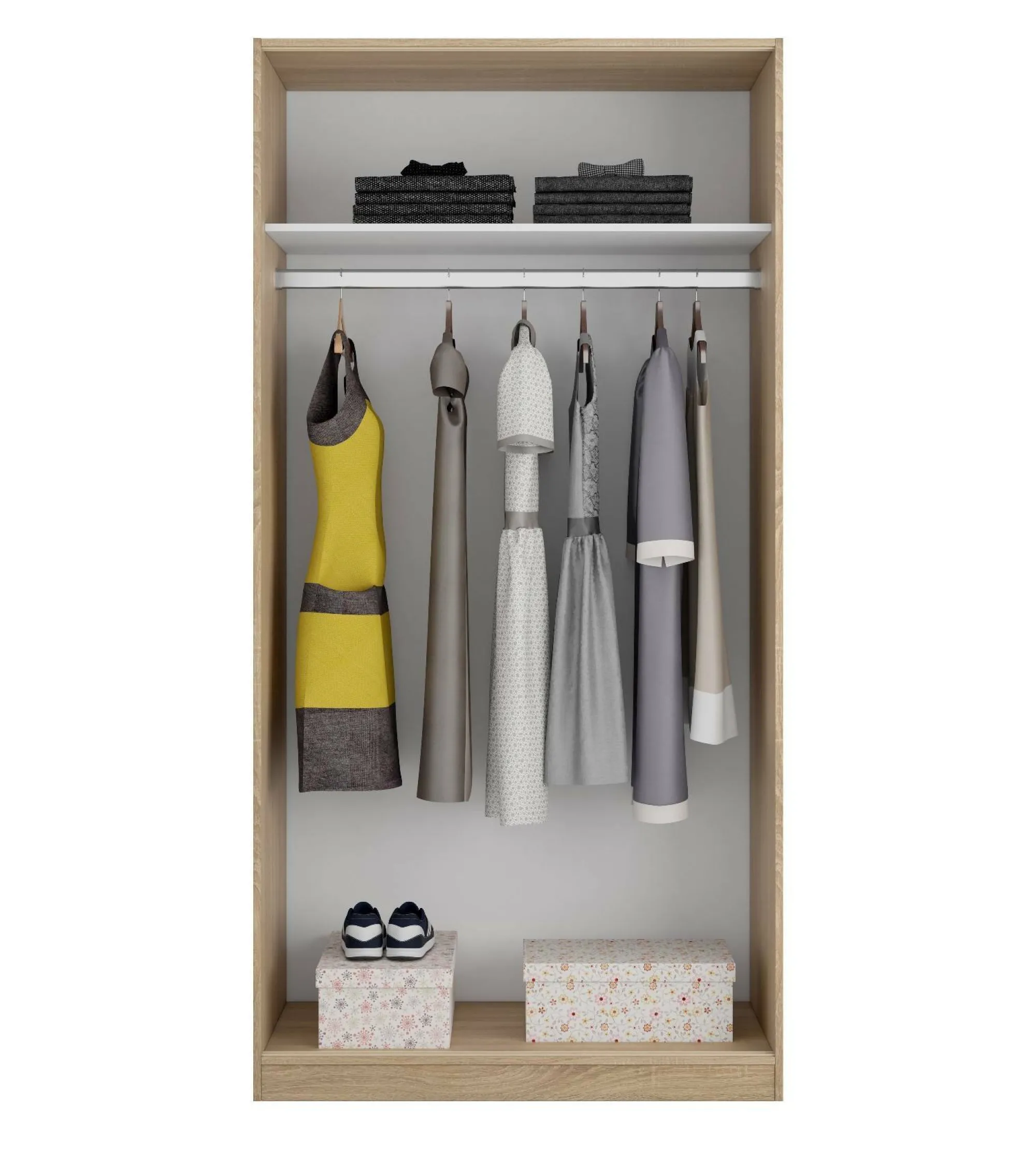 Guardaroba 2 ante Alt, 100x50h200 cm,<Dmora Store