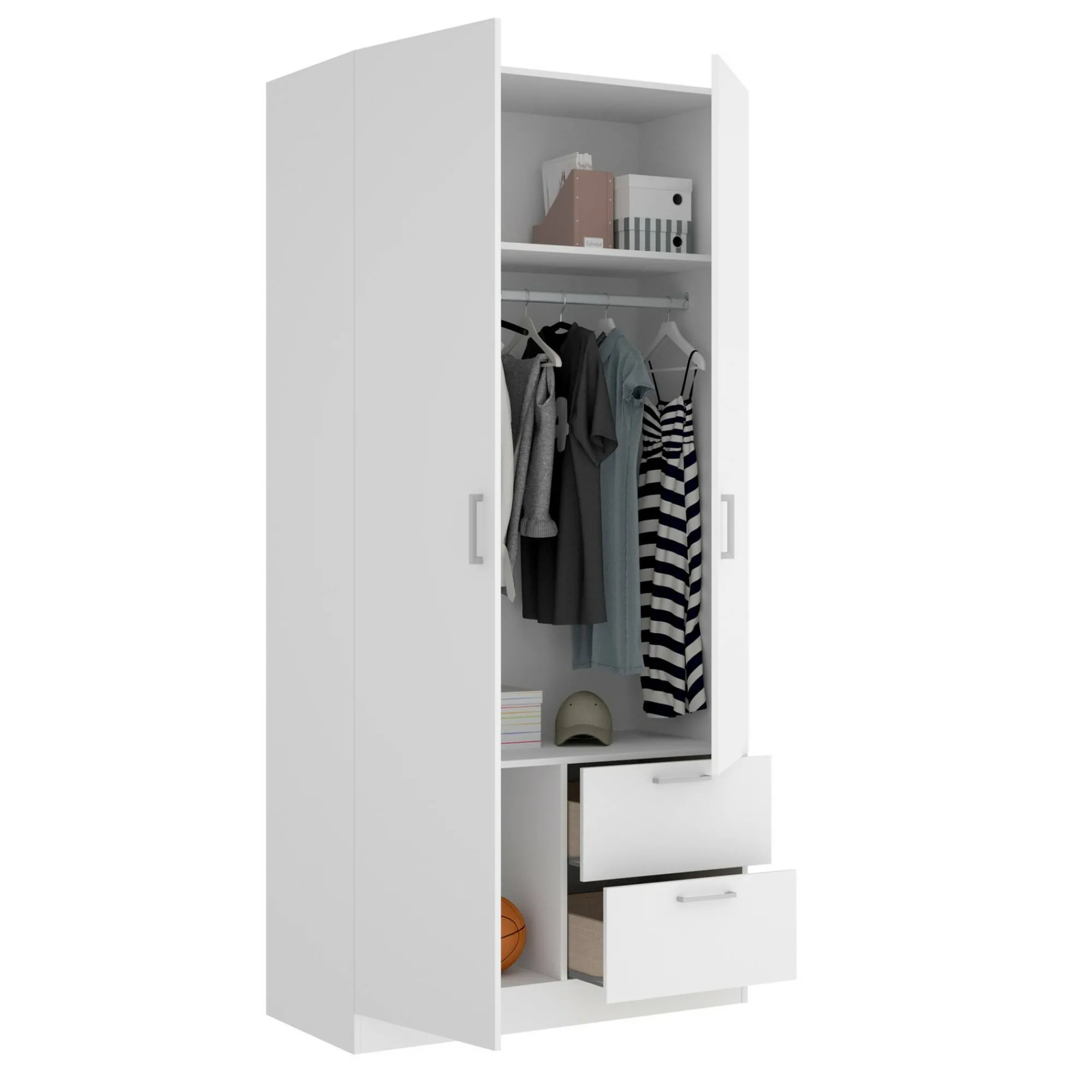 Guardaroba 2 ante Amp, 100x52h215 cm,<Dmora Shop