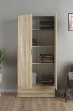 Guardaroba 2 ante Amylya, 79x36 h170 cm,<Dmora Clearance
