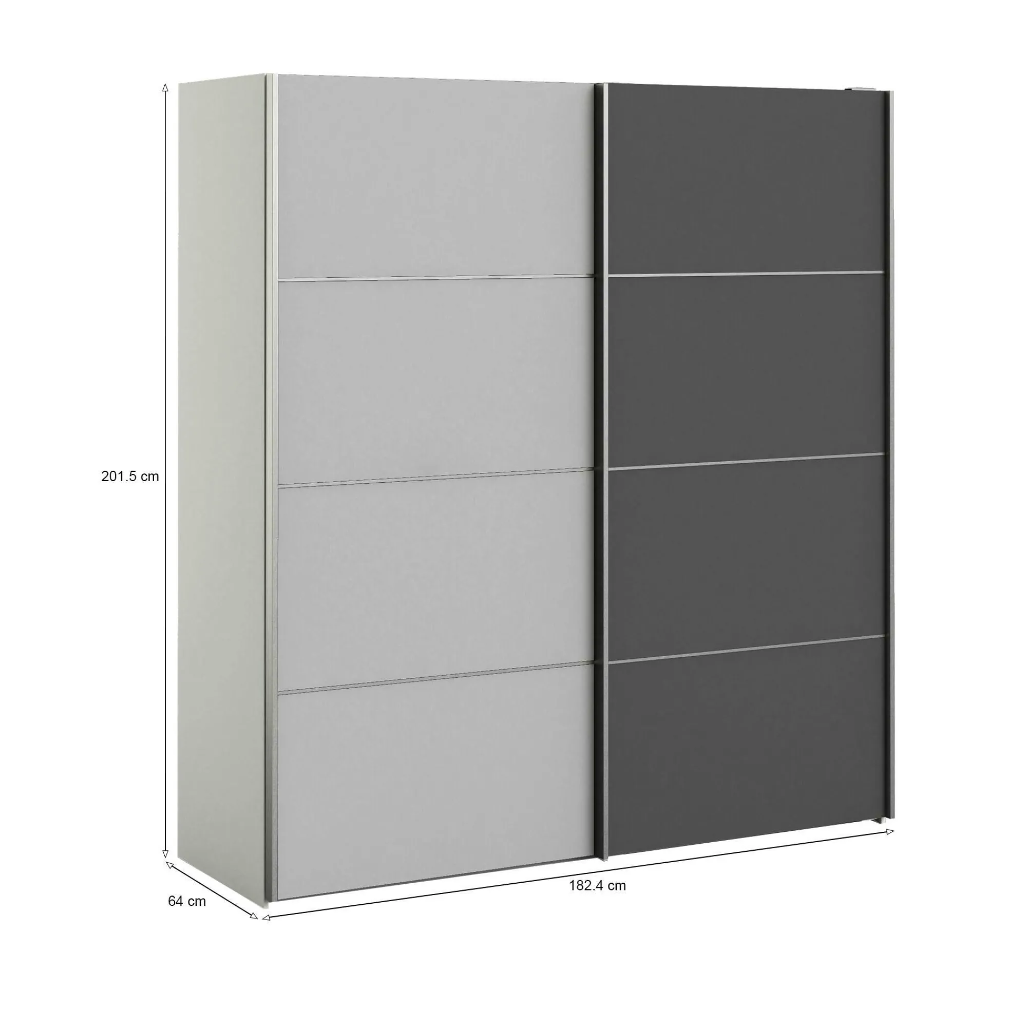 Guardaroba 2 ante Anela, 182x64 h202 cm, Bianco<Dmora Hot