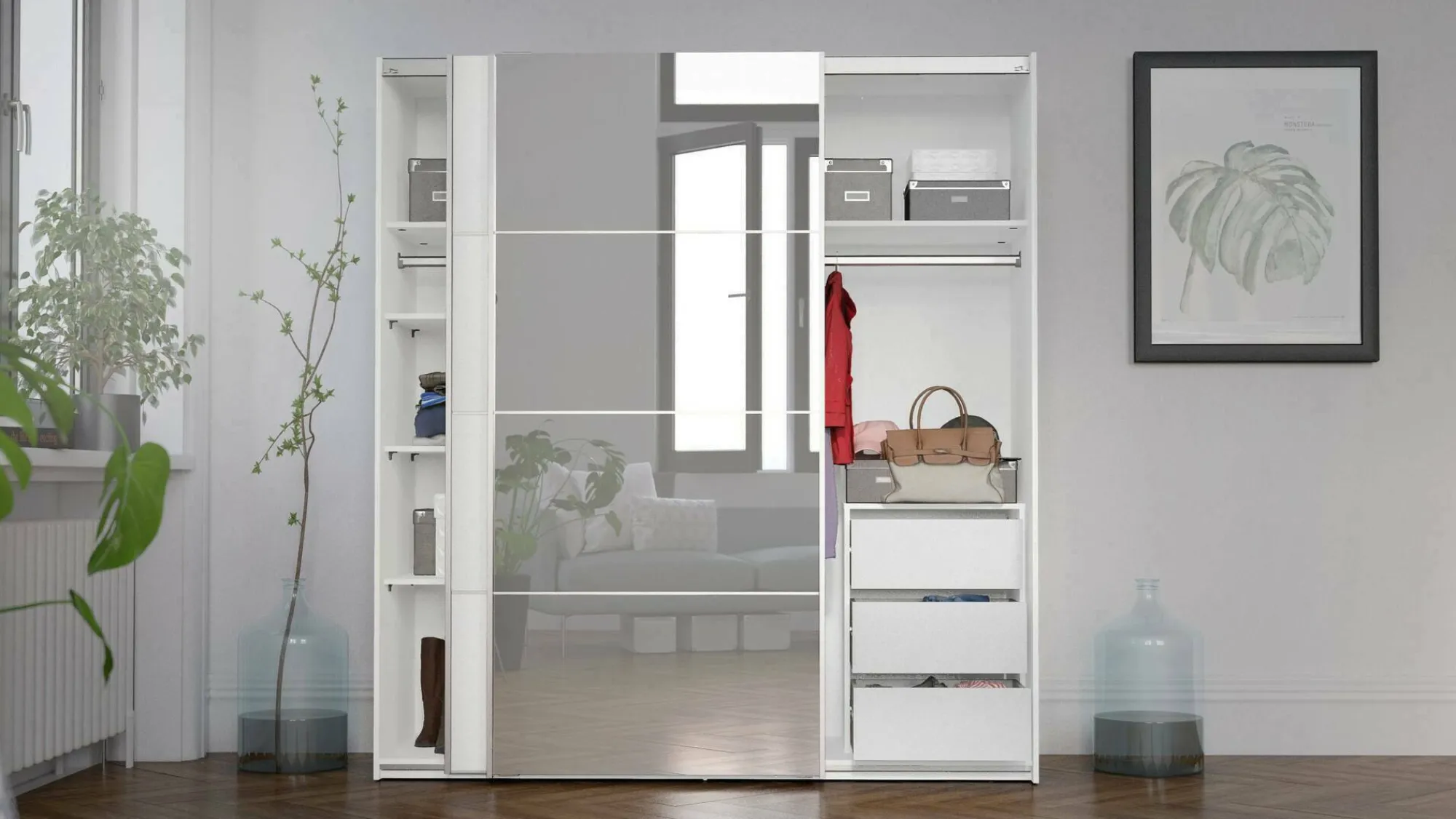 Guardaroba 2 ante Angri, 182x64 h202 cm,<Dmora Online