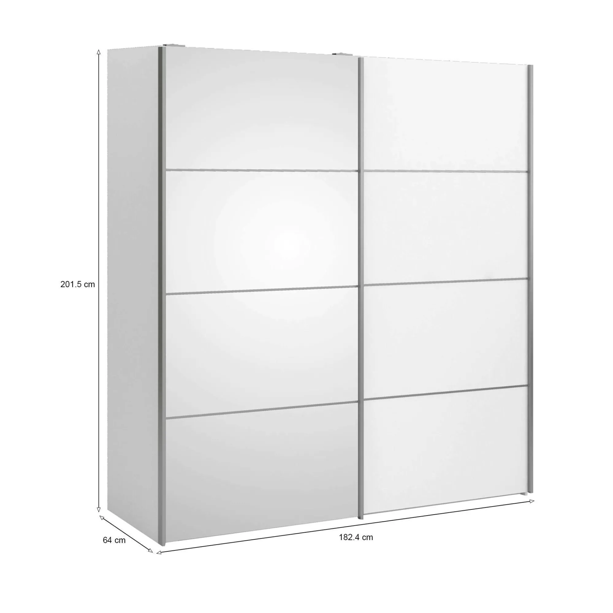 Guardaroba 2 ante Angri, 182x64 h202 cm,<Dmora Online