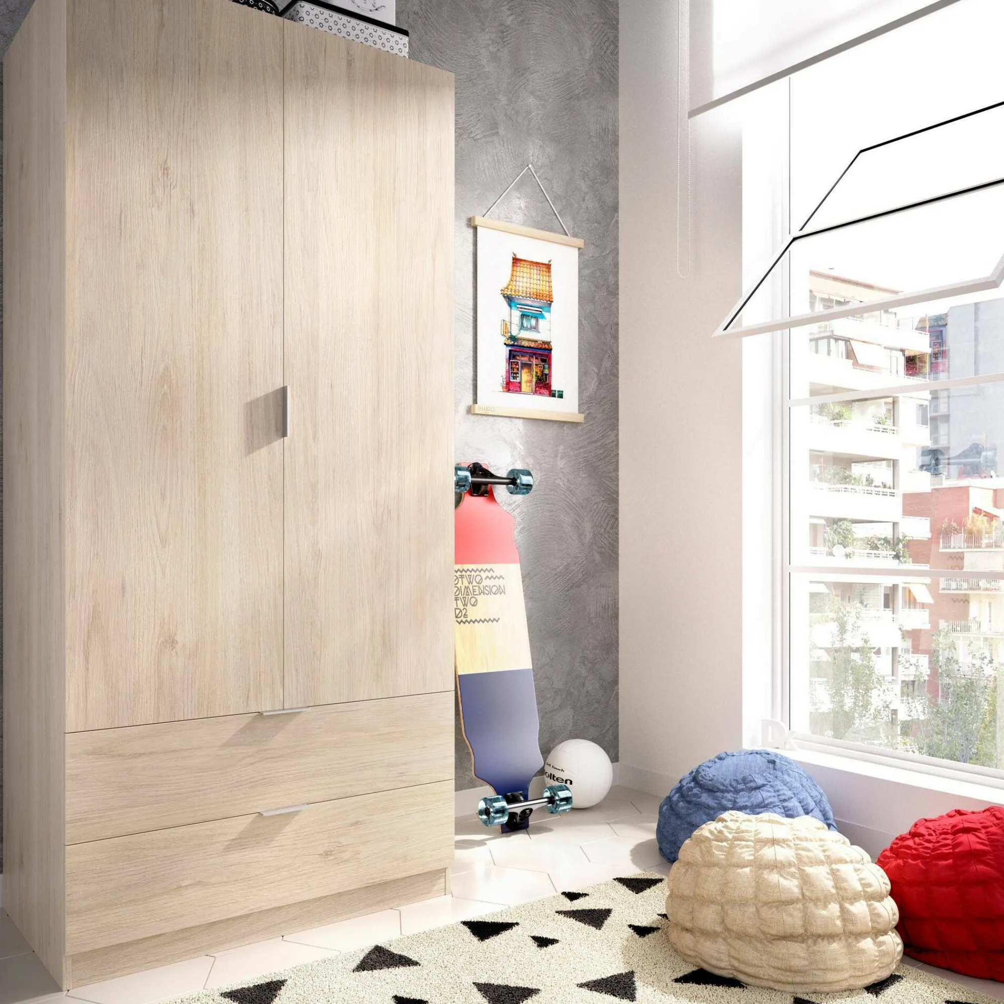 Guardaroba 2 ante Anya, 81x52h184 cm,<Dmora Best Sale