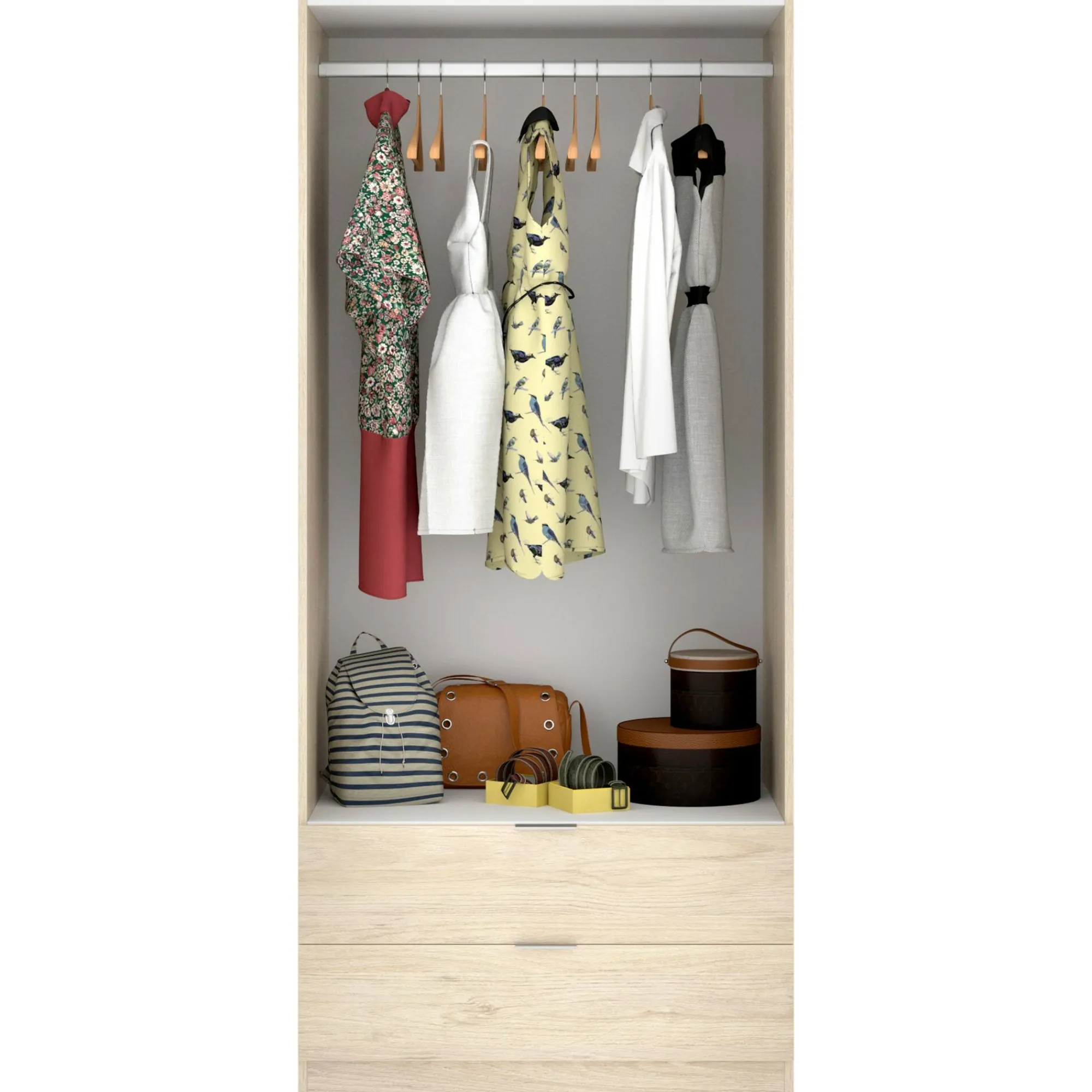 Guardaroba 2 ante Anya, 81x52h184 cm,<Dmora Best Sale