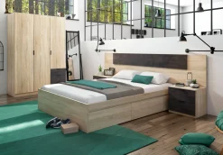 Guardaroba 3 ante Apaches, 121x52h180 cm, Rovere e Ossido<Dmora Store