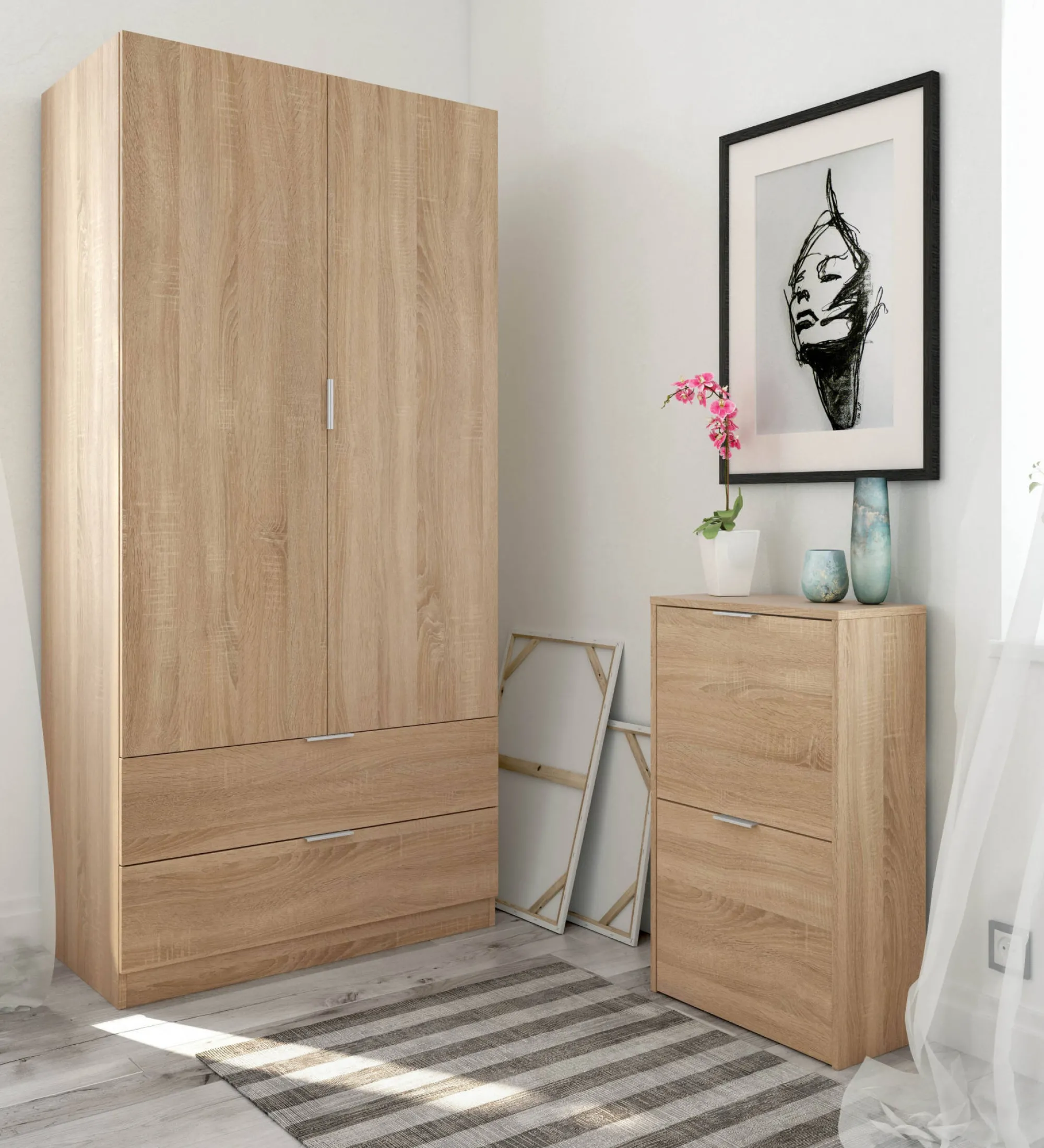 Guardaroba 2 ante Appadu, 81x52h180 cm,<Dmora Store