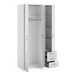 Guardaroba 3 ante Aquilone, 116x50 h200 cm, Bianco<Dmora Flash Sale