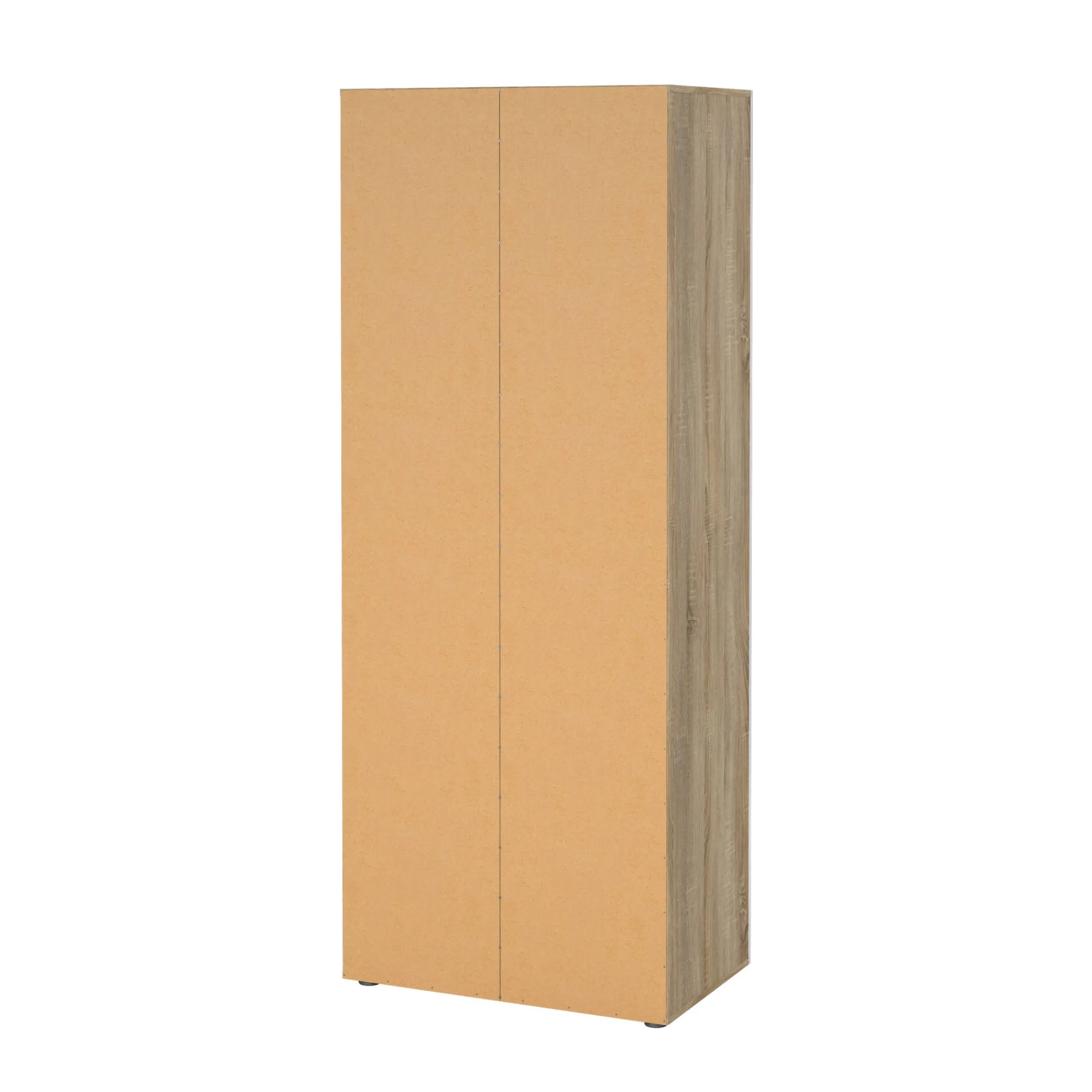 Guardaroba 2 ante Arg, 50x79 h201 cm, Quercia e Bianco<Dmora Discount