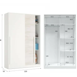 Guardaroba 2 ante Aristode, 120x50h200 cm,<Dmora Flash Sale