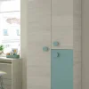 Guardaroba 3 ante Aronia, 90x52h200 cm, Grigio e Verde acqua<Dmora Hot