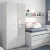 Guardaroba 3 ante Aronia, 90x52h200 cm, Grigio e Cemento<Dmora Store