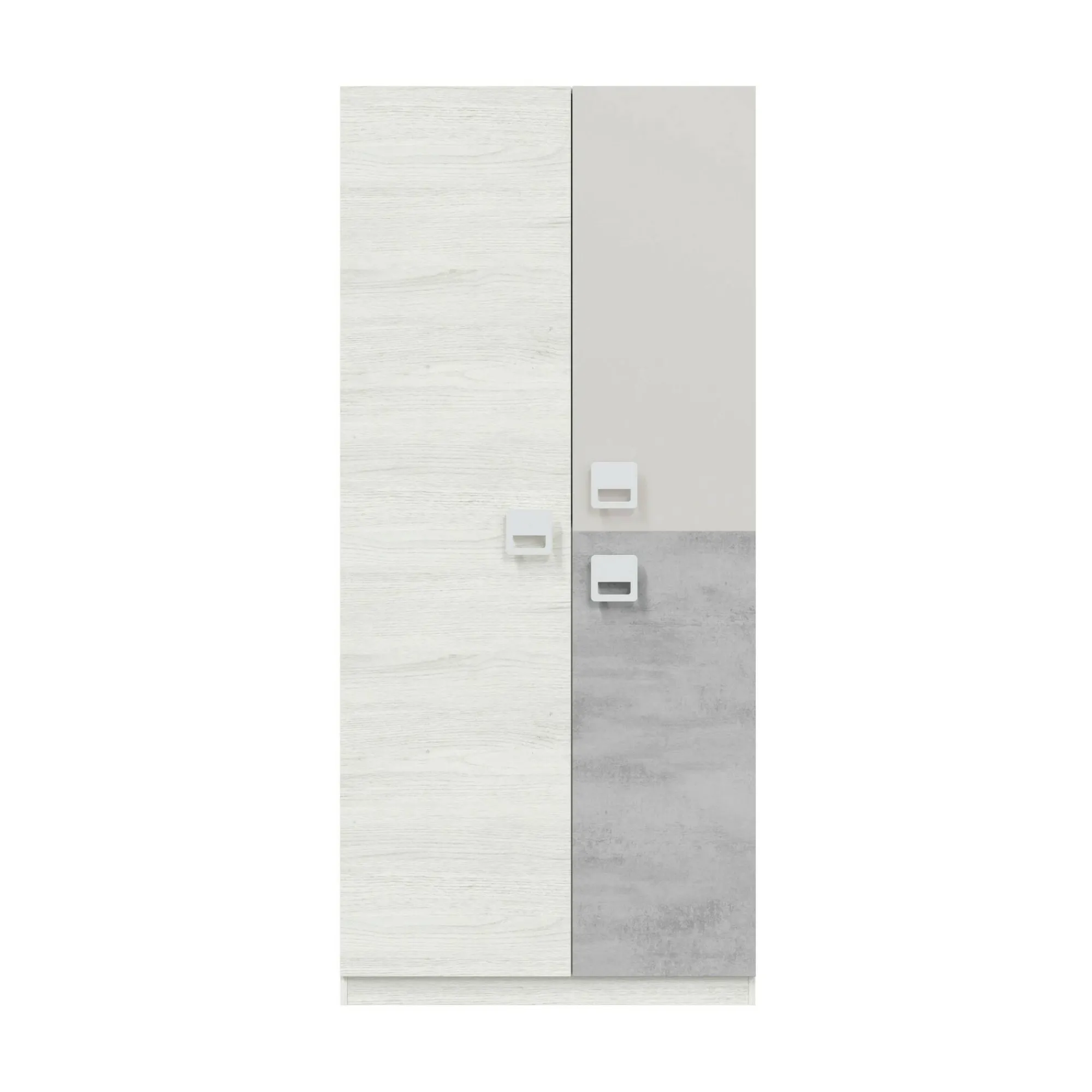 Guardaroba 3 ante Aronia, 90x52h200 cm, Grigio e Cemento<Dmora Store
