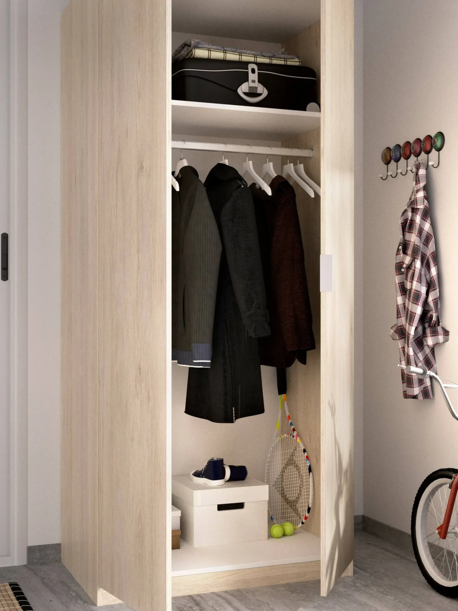 Guardaroba 2 ante Artu, 81x52h184 cm,<Dmora Store