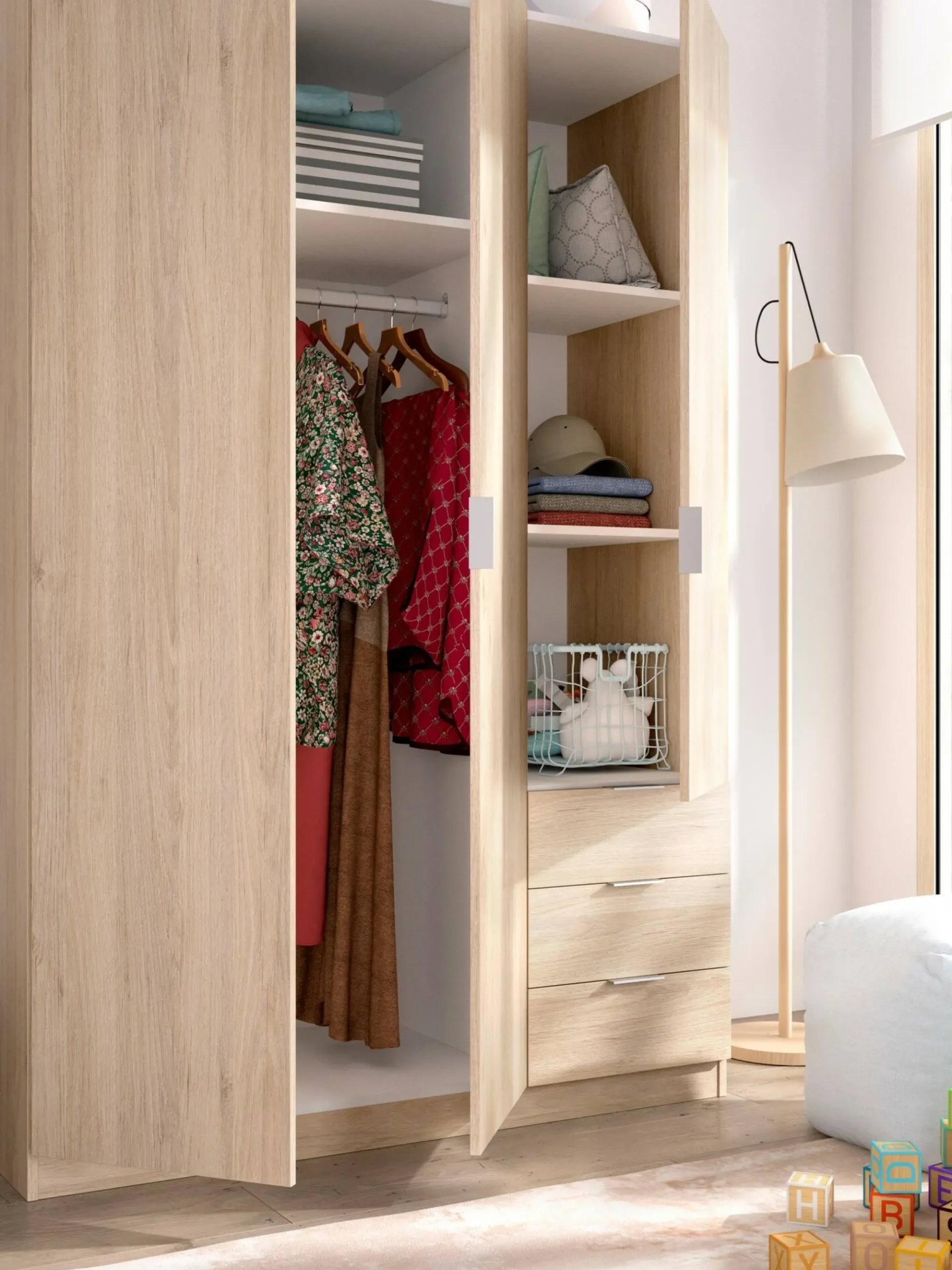 Guardaroba 3 ante Astru, 121x52h184 cm,<Dmora Shop