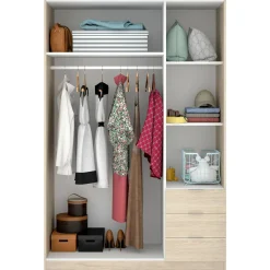 Guardaroba 3 ante Astru, 121x52h184 cm,<Dmora Shop
