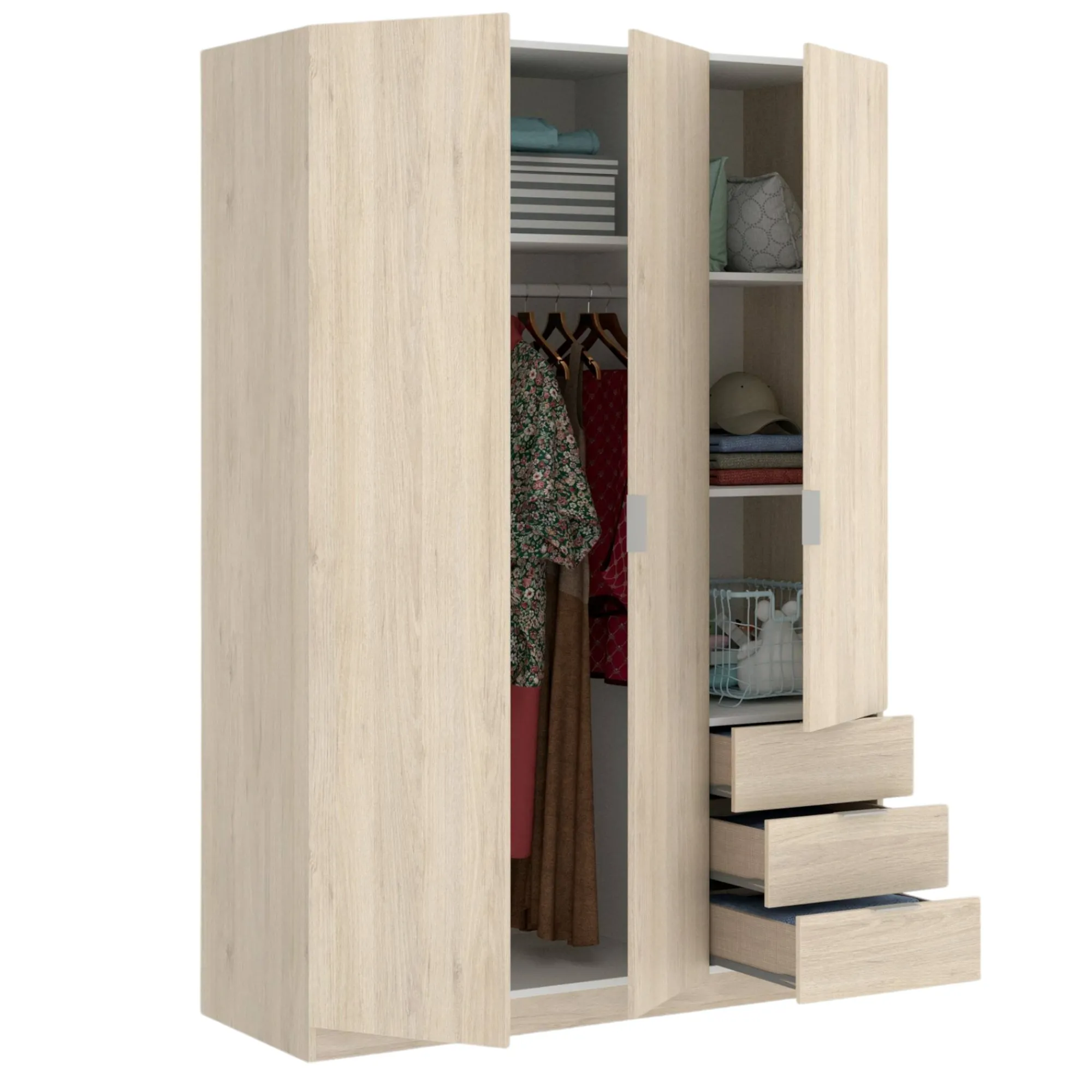 Guardaroba 3 ante Astru, 121x52h184 cm,<Dmora Shop