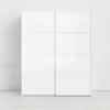 Guardaroba 2 ante Badesse, 62x182 h220 cm, Bianco<Dmora Fashion