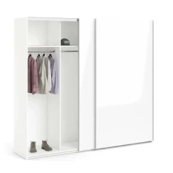 Guardaroba 2 ante Badesse, 61x243 h220 cm, Bianco<Dmora Cheap