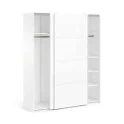 Guardaroba 2 ante Badesse, 62x182 h220 cm, Bianco<Dmora Fashion