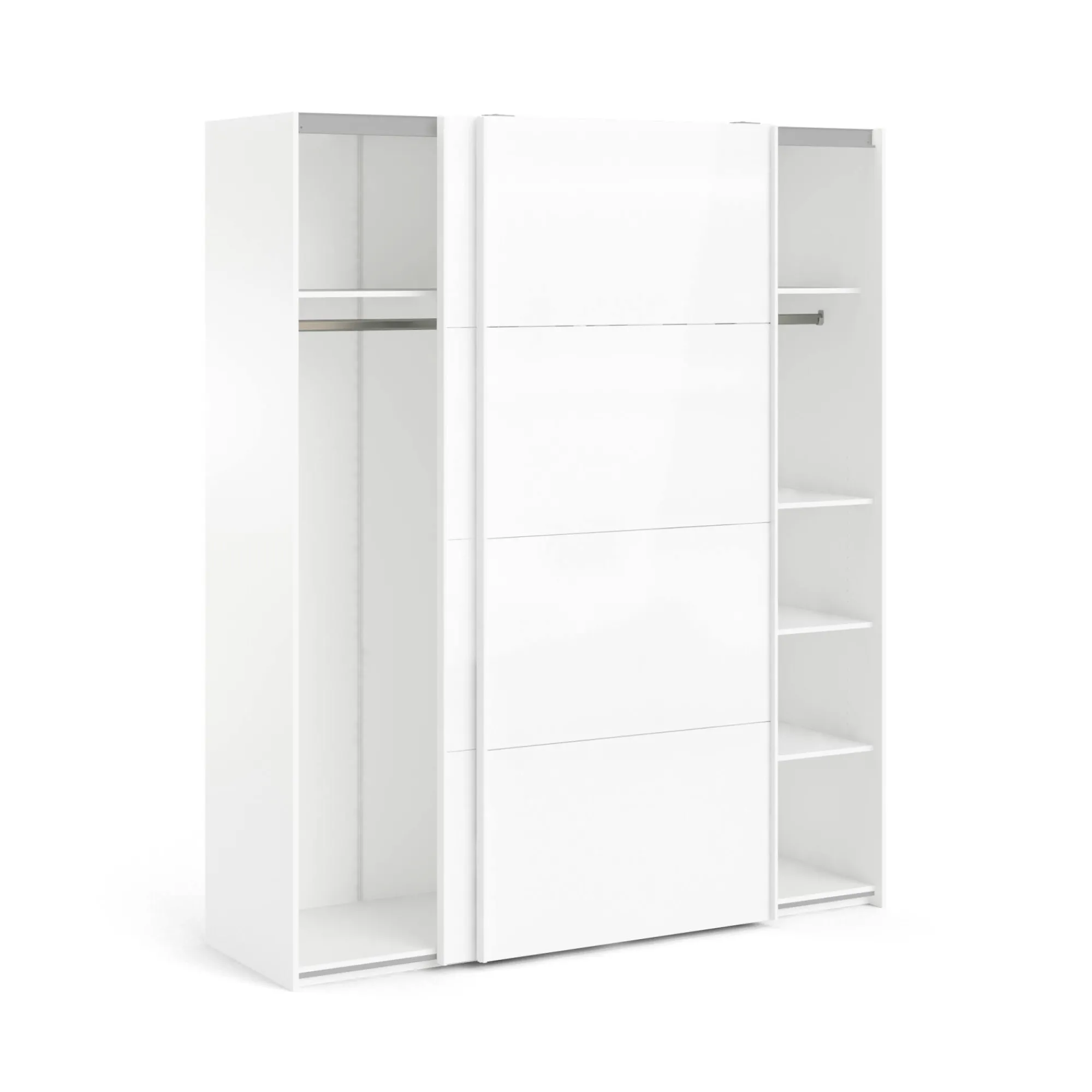 Guardaroba 2 ante Badesse, 62x182 h220 cm, Bianco<Dmora Fashion