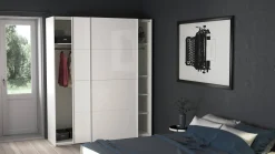 Guardaroba 2 ante Badesse, 62x182 h220 cm, Bianco<Dmora Fashion