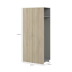 Guardaroba 2 ante Bak?, 60x96 h219 cm,<Dmora Cheap