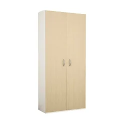 Guardaroba 2 ante Bandu, 80x52h170 cm, Bianco e Grigio<Dmora Sale
