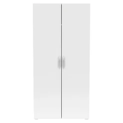 Guardaroba 2 ante Barge, 79x52 h166 cm, Rovere e Bianco opaco<Dmora Best Sale