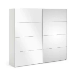 Guardaroba 2 ante Catalina, 61x243 h220 cm, Bianco<Dmora New
