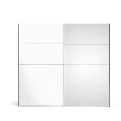 Guardaroba 2 ante Catalina, 61x243 h220 cm, Nero e Bianco<Dmora Online