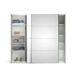 Guardaroba 2 ante Catalina, 61x243 h220 cm, Nero e Bianco<Dmora Online