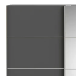 Guardaroba 2 ante Cerreto, 182x64 h202 cm, Bianco e Grigio<Dmora Sale