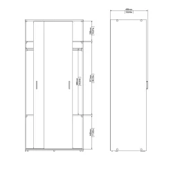 Guardaroba 2 ante Cindy, 48x78 h175 cm,<Dmora Store