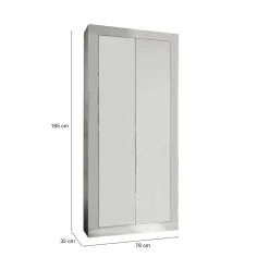 Guardaroba 2 ante Contea, 78x35 h185 cm,<Dmora Outlet