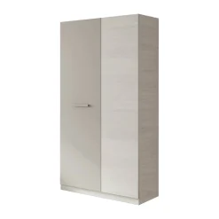 Guardaroba 2 ante Daabec, 90x52h200 cm, Bianco e Marrone<Dmora Cheap