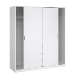 Guardaroba 3 ante Delphine, Mobile camera da letto, Cabina armadio portabiti, Armadio appendiabiti, 60x177 h200 cm, Bianco<Dmora Store