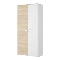 Guardaroba 2 ante Dfreule, 90x52h205 cm, Rovere e Bianco<Dmora Best