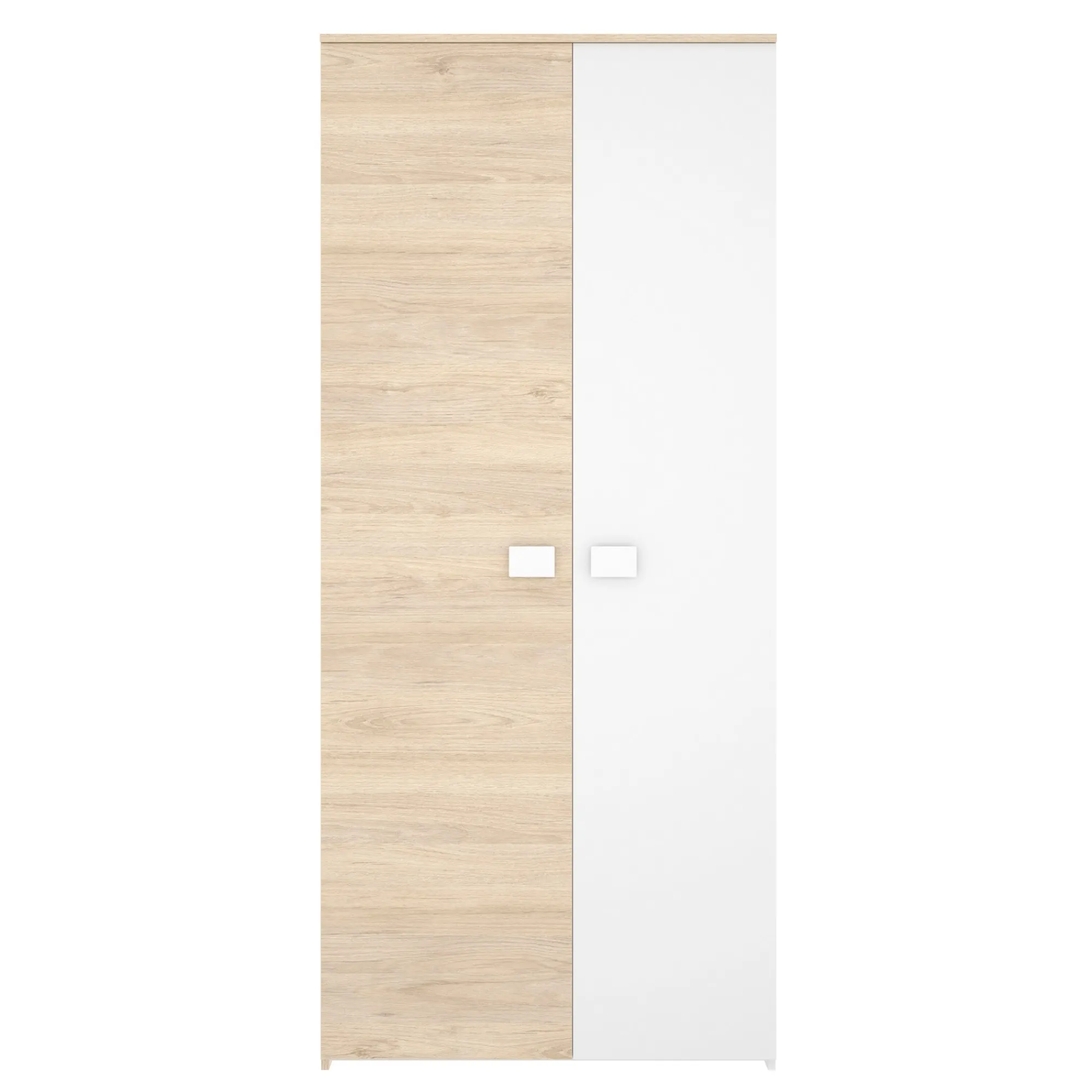 Guardaroba 2 ante Dfreule, 90x52h205 cm, Rovere e Bianco<Dmora Best
