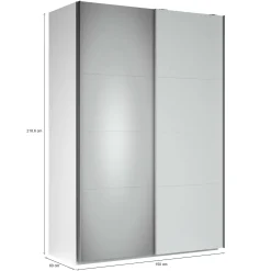 Guardaroba 2 ante Dscazzol, 60x150 h219 cm,<Dmora Clearance