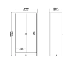 Guardaroba 2 ante Dsciacc, 58x102 h199 cm,<Dmora Sale