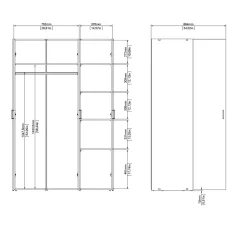 Guardaroba 3 ante Dsegr, 115x49 h175 cm,<Dmora Outlet