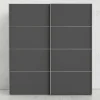 Guardaroba 2 ante Dsoldan, 182x64 h202 cm, Bianco e Grigio<Dmora New