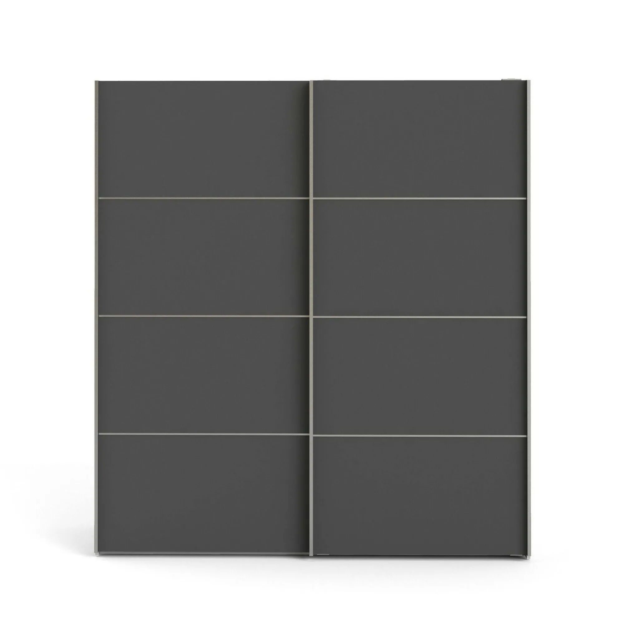 Guardaroba 2 ante Dsoldan, 182x64 h202 cm, Bianco e Grigio<Dmora New