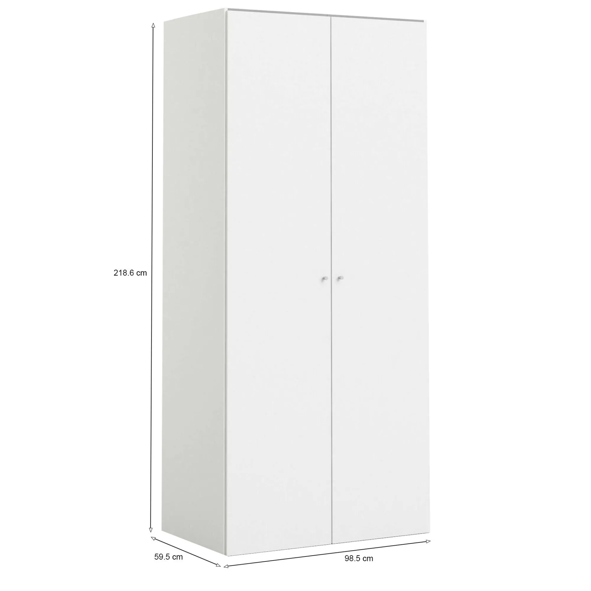 Guardaroba 2 ante Dsotti, 99x60 h219 cm,<Dmora Outlet