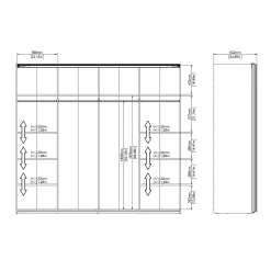 Guardaroba 2 ante Dspinos, 61x243 h220 cm,<Dmora Flash Sale
